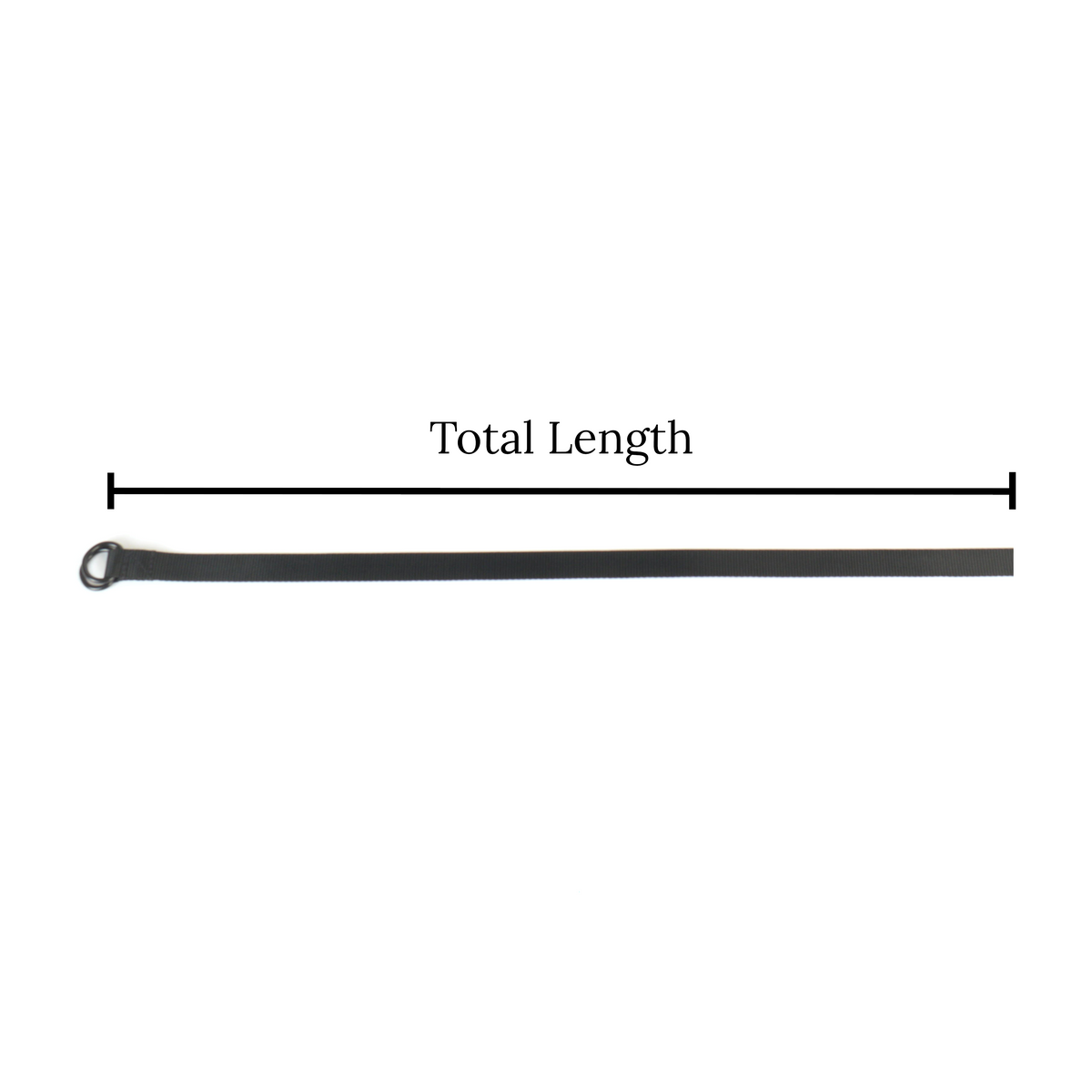 D-ring belt total length guide.