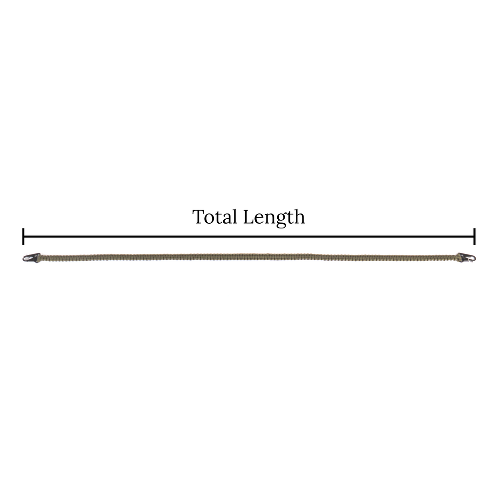A horizontal black line with the text 'Total Length' above it, showing a long narrow strap laid out on a plain white background to communicate its length.